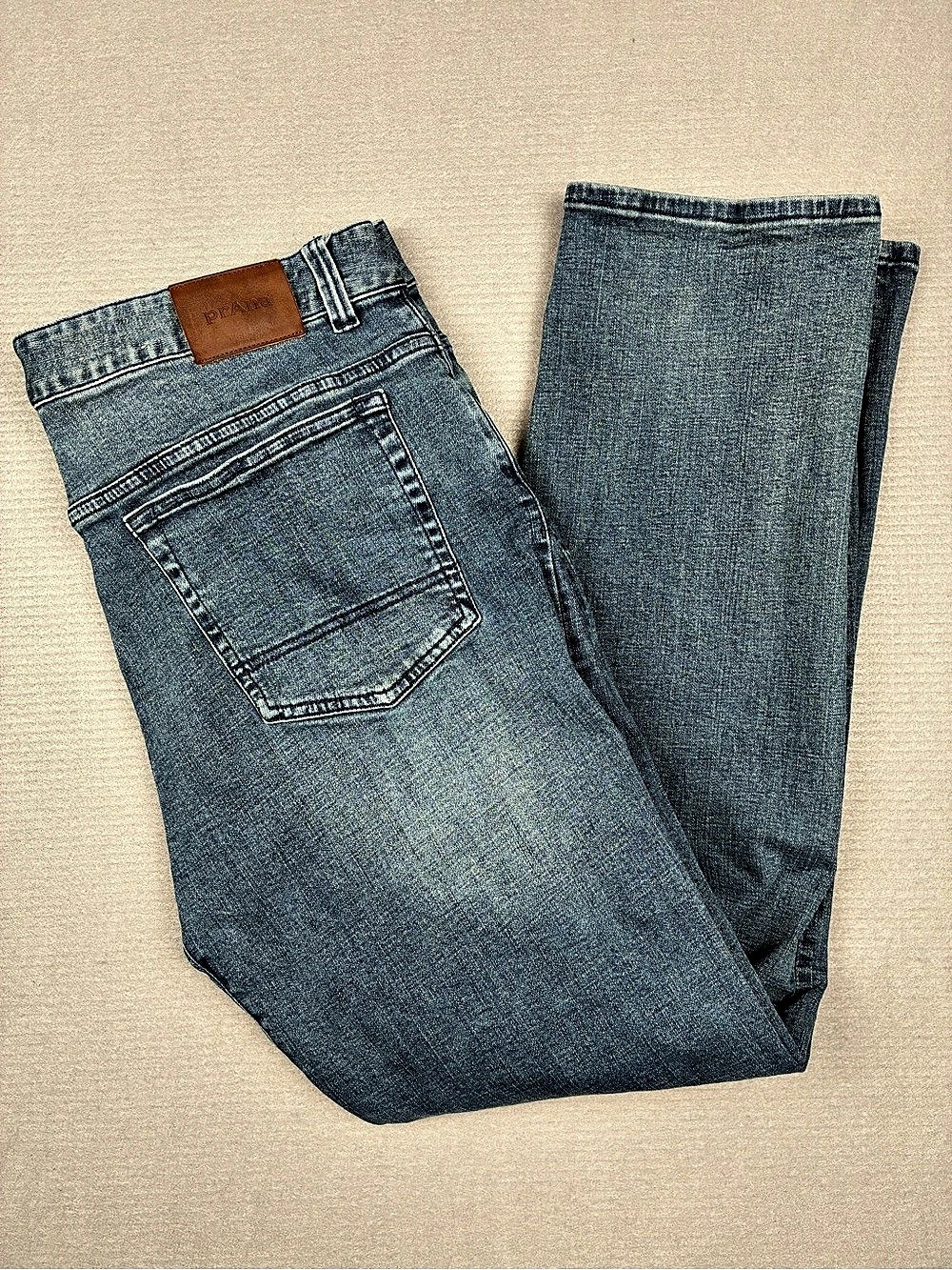 Prana Mens 38x32 Straight Fit Jeans Denim Pants